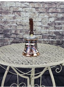 Resim Gül Çiçek Bakır Cezve 5 Fincanlık 