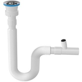 Resim Körüklü Lavabo Sifonu Beyaz 