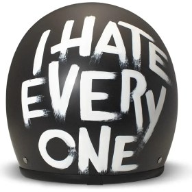 Resim DMD Jet Retro I Hate Everyone Açık Motosiklet Kaskı 