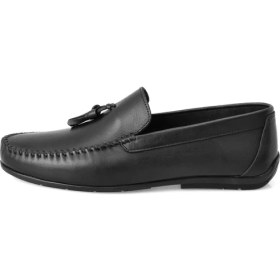 Resim Desa Brendan Siyah Erkek Deri Loafer 