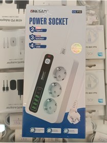 Resim ONESAN 2 Type-c 3Usb ve 3 Çoklu Akıllı Priz 