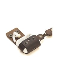 Resim Apple Uyumlu AirPods Pro Deri Kılıf - El Yapımı & Gerçek Deri - Kestane 