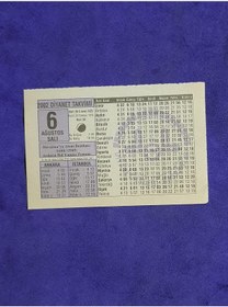 Resim 6 Ağustos 2002 Takvim Yaprağı - Nostalji Koleksiyonluk Takvim Yaprağı A 