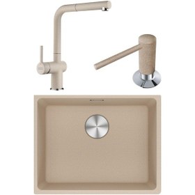 Resim Franke Maris MRG 210/110-52 Granit Eviye + Active Plus 2.0 Armatür + Avena Sıvı Sabunluk Üçlü Set 