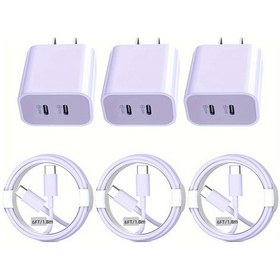 Resim İphone Uyumlu 15 İçin Hızlı Şarj, 40w Çift Usb C Hızlı Şarj Ve 6ft Uzun Tip C C Kablo Purple 1pc Amerika Birleşik Devletleri 1 Adet 