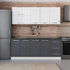 Resim Minar 205 Cm Mutfak Dolabı Beyaz Antrasit 205-A2 