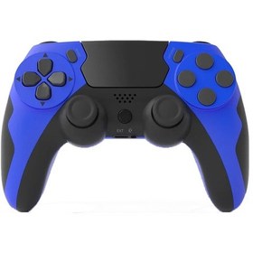 Resim Mavi-kablosuz Denetleyici Bt Gamepad Ps4 Ps3 Konsolu Pc Joystick Dokunmatik Yüzeyli 6 Eksenli Gyro Çift Titreşim Gecikme Ücretsiz Gamepad 