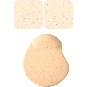 Resim Oval Toz Pembe Rengi Kum Desen Bilek Destekli Mouse Pad+2 Adet Kupa Fincan Bardak Altlığı Altlık Set 