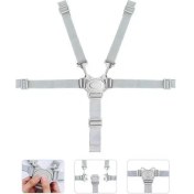 Resim Htun 5 Noktalı Koşum Bebek Yüksek Sandalye Güvenli Kemer Arabası Pram Buggy Koşum Kid Puset Çocuk Yemek Sandalye Güvenli Kemer (Gri) (Yurt Dışından) 