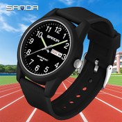 Resim SANDA Erkekler için Yüksek Kaliteli Spor Saati - Takvimli, Su Geçirmez 50m, Kuvars Hareket, Yuvarlak Sentetik Reçine Kadran, TPU Kayış, Dış Mekan Eğlencesi ve Festivaller için İdeal, Bayram Hediyesi Seçeneği, Tarih Gösterme, Rahat Saat|Kuvars Hareket Saati|TPU Kayış Saati, SAND 