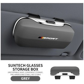 Resim Xuweiwei Alman Üç Renkli Gri Tam Kapaklı Katlanır Gözlük Kılıfı Güneşlik Saklama Toz Geçirmez 