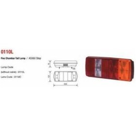 Resim Işıksan Işık.1003C Dodge As950 5 Fonksiyonlu Stop Lambası Camı 