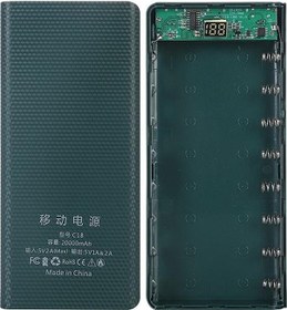 Resim Yeşil 18650 Power Bank 20000mah Usb Type C 5v Şarj Saklama Kutusu Pilsiz Yeşil 