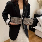 Resim Kadınların Vintage Esinlenmiş İnceli El Yapımı Beaded Crossbody Çantası - Gri, Ayrılabilir Askı, Açık Üst Tasarım, Günlük Kullanım İçin Mükemmel, Rahat Crossbody Çanta|Vintage Esinlenmiş Çanta|İnceli Süslemeli Çanta 