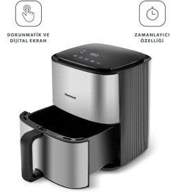 Resim HOMEND Airfryday 2506h 8 Farklı Program 4,2 Litre Inox Airfryer 