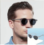 Resim Krokodil Küçük Yuvarlak Anti Mavi Işık Gözlük Çerçevesi - Kadın Erkek Vintage Bilgisayar Gözlüğü51gri Gri 