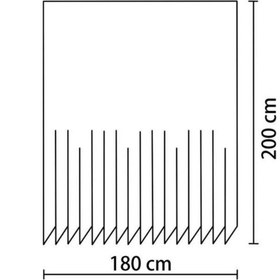 Resim Prado Stone Banyo Perdesi, Duş Perdesi 180x200cm Çok Renkli 