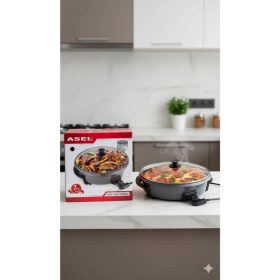 Resim Asel Elektriki Pizza Makinesi Pizzamatik Ptfe Kaplama Güveç Tavası 