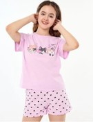 Resim J-kids Pamuklu Ev Pikajaması Şortlu 161480482 Leylak 
