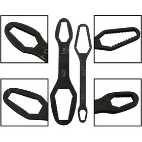 Resim 3,5 mm Kalınlık, 8-22 mm/3-17 mm Evrensel T-Tipi Anahtar, Kendinden Sıkma, Ayarlanabilir Gözlük Anahtarı, Çift Başlı T-Tipi Anahtar, El Aleti, Fabrika 