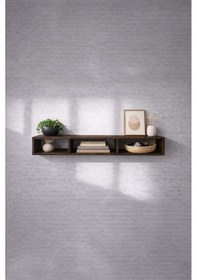 Resim Dekoratif Raflı Duvar Tv Ünitesi Üç Bölmeli Barok 150 Barok Ceviz 