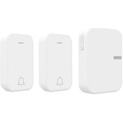 Resim Kablosuz Zil 150m Uzaklıkta 38 Melodi 4 Seviye Ses Regülasyonlu Su Geçirmez Dış Cephe Montajlı Beyaz 2 Dış Zil + 1 Alıcı 