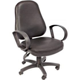 Resim Bubu Home Klas Siyah Deri Şef Koltuğu 