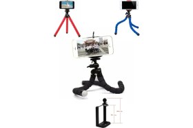 Resim Cep Telefonları Gopro Kamera ve Makineler Için Büyük Boy Sünger Ayaklı Akrobat Ahtapod Tripod + Telefon Tutacağı 