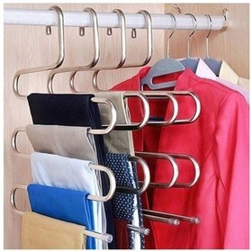 Resim Askı Pantolon Askısı 5 Katlı Akıllı Pantolon Askısı Pembe 