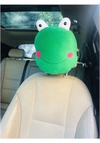 Resim Kurbağa Figürlü Oto Yastık 25 Cm Silikon Elyaf 