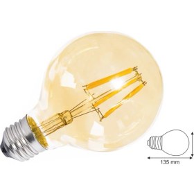 Resim Edison G95 Flamanlı Rustik 6W Led Ampul 10'lu Dekoratif Vintage Aydınlatma Amber Rengi 