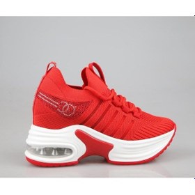 Resim Guja 25y300-14 Dolgu Topuk Kırmızı Kadın Sneakers Kırmızı 