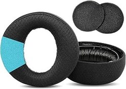 Resim TaiZiChangQin PS5 Yükseltme Kulak Yastığı Yedek Sony Playstation 5 Pulse 3D PS5 Kablosuz Kulaklık ile Uyumlu (Kumaş Kulak Pedleri Siyah) 