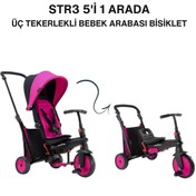 Resim SmarTrike STR3 Plus 5’i 1 Arada Modüler Katlanabilir Bebek Arabası ve Üç Tekerlekli Bebek Bisikleti - Pink 