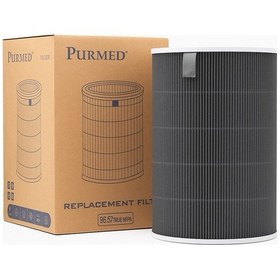Resim Purmed Xiaomi Smart Air Purifier 4 Uyumlu Rfid Çipli Hepa + Karbon Filtre Gri 