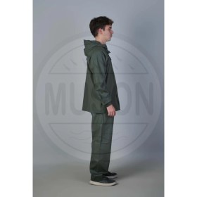 Resim Muson Fermuarlı Motorcu Yağmurluk Takımı Ceket ve Pantolon Su Geçirmez Rüzgar Dayanıklı Yeni Nesil Yaka 