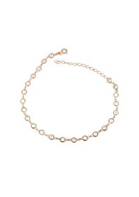 Resim Brezza Lusso Jewelry Classical Su Yolugözü Gümüş Kadın Ayak Halhal Rose 