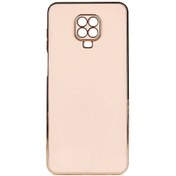 Resim Xiaomi Redmi Note 9S Kılıf Bark Parlak Silikon Renkli Kenarları Rose Bronz Gpack