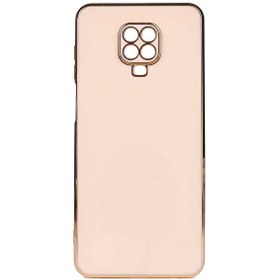 Resim Xiaomi Redmi Note 9S Kılıf Bark Parlak Silikon Renkli Kenarları Rose Bronz 