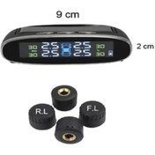 Resim Xetec Tpms External Ekranlı Kablosuz Dahili Pilli Ve Güneş Enerjili Lastik Basınç Sensörü Etp036 9" 