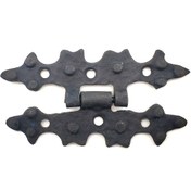 Resim Skygo Antika Tarz Dekoratif Pirinç Yıldız Menteşe - 84x44 mm, Oksit 