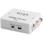 Resim S-Link Sl-hrc2 Hdmı To Av 1080p Mini Model Dönüştürücü 