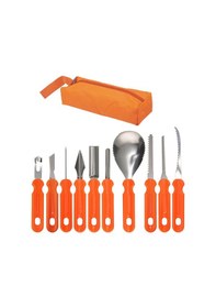 Resim Sones 10'u 1 Arada Cadılar Bayramı Balkabağı Oyma Seti Kendin Yap Cadılar Bayramı Dekorasyonu Taşıma Çantasıyla 