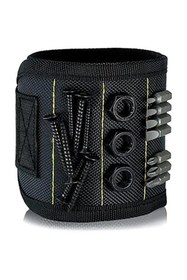 Resim Genel Markalar Manyetik Vida Bilekliği Güçlü Mıknatıslı Bileklik, El Aleti Yardımcı Tutucu, Tamir siyah 