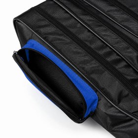 Resim Olta/Kamış Çantası - Fishack - 3 Gözlü - Cepli - Siyah/Mavi - 120 cm 