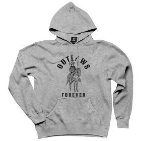 Resim Red Dead Redemption 2 Outlaws Forever Gri Kapşonlu Sweatshirt Gri 
