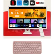 Resim Lg Webos Akıllı Tv Wi-Fi Apple-Android Bağlantı IPS 1920X1080 Fulhd 32 Inç 80 Ekran Smart Monitör Tv+ Logitech Kablosuz Klavye + Hareketli Duvar Montaj Aparatı 