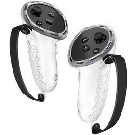 Resim Pazly Meta Quest 3 Vr Kolu Kılıfı Şeffaf Silikon - 1 Çift Kaymaz Şeffaf 