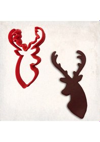 Resim Geyik Kurabiye Kalıbı Şekillendirici Kopat KIrmızı 