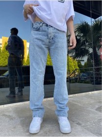 Resim Vikingsjeans Kaizer Denim Erkek Buz Mavi Baggy Jeans Açık Mavi 